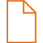 Orange coloured documents icon